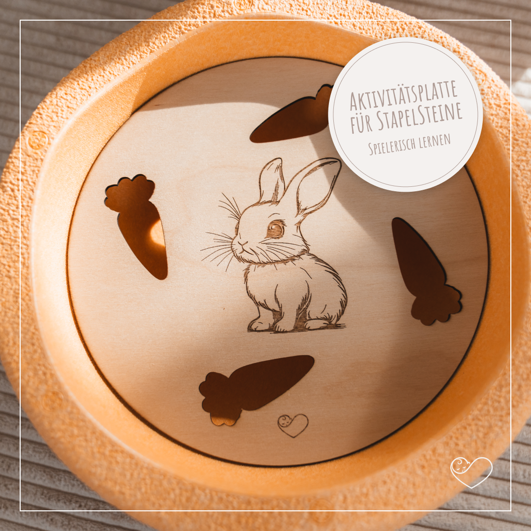 Stapelstein Aktivitätsplatte "Hase"