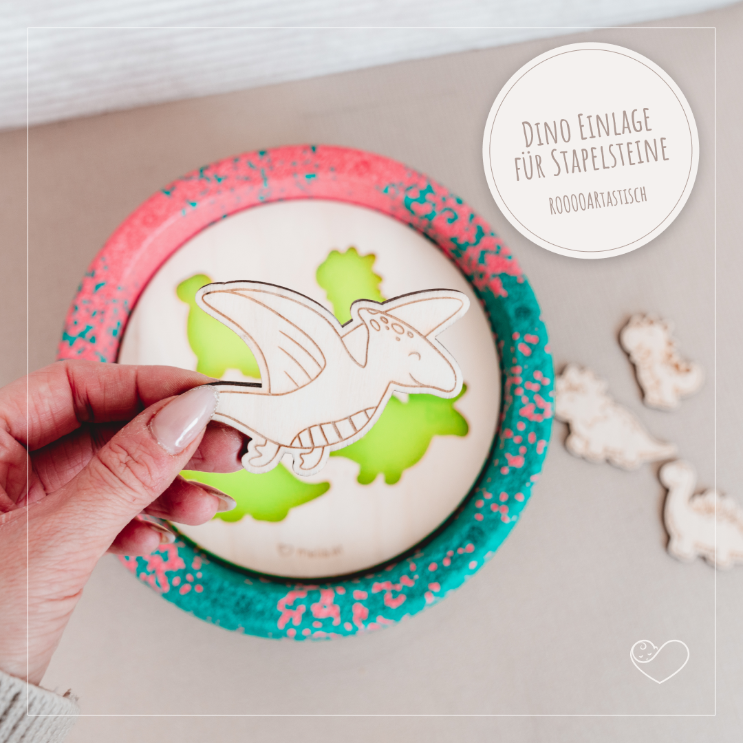 Stapelstein Aktivitätsplatte "Dino Puzzle"