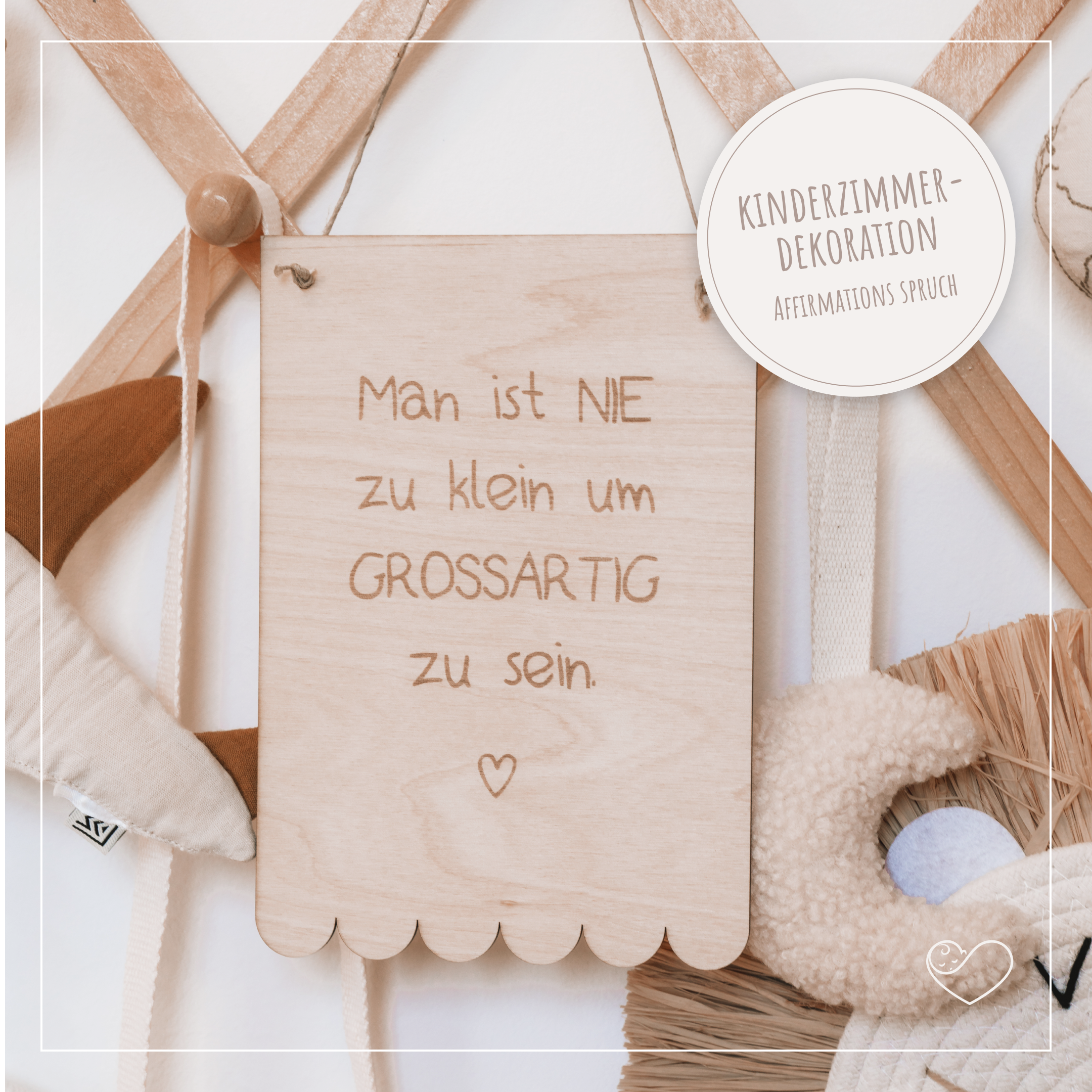 Wandschild "Man ist nie zu klein um großartig zu sein"