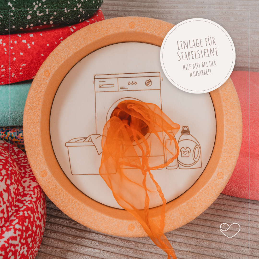 Stapelstein Aktivitätsplatte "Waschmaschine"