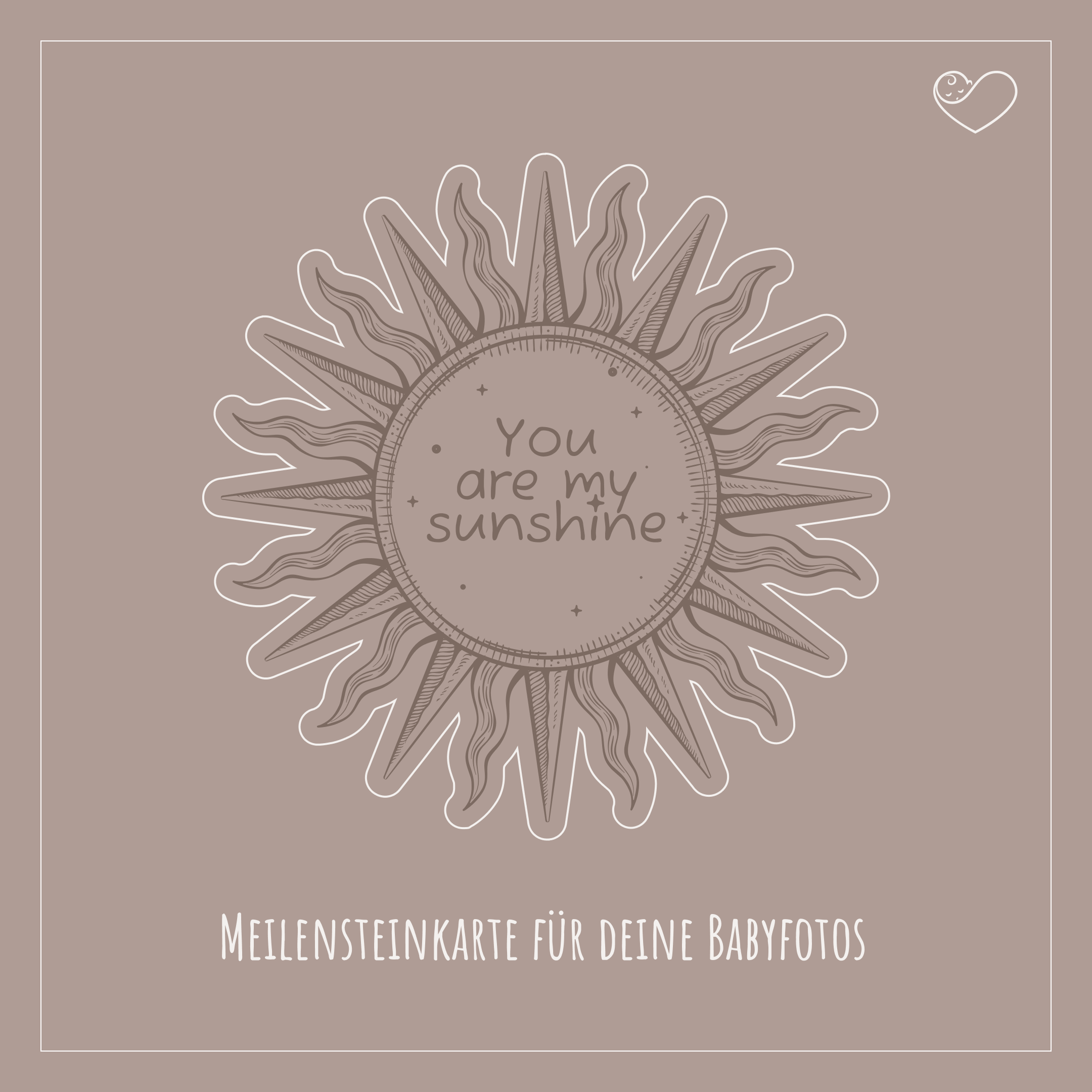 Wilkommensschild zur Geburt Sonne "You&