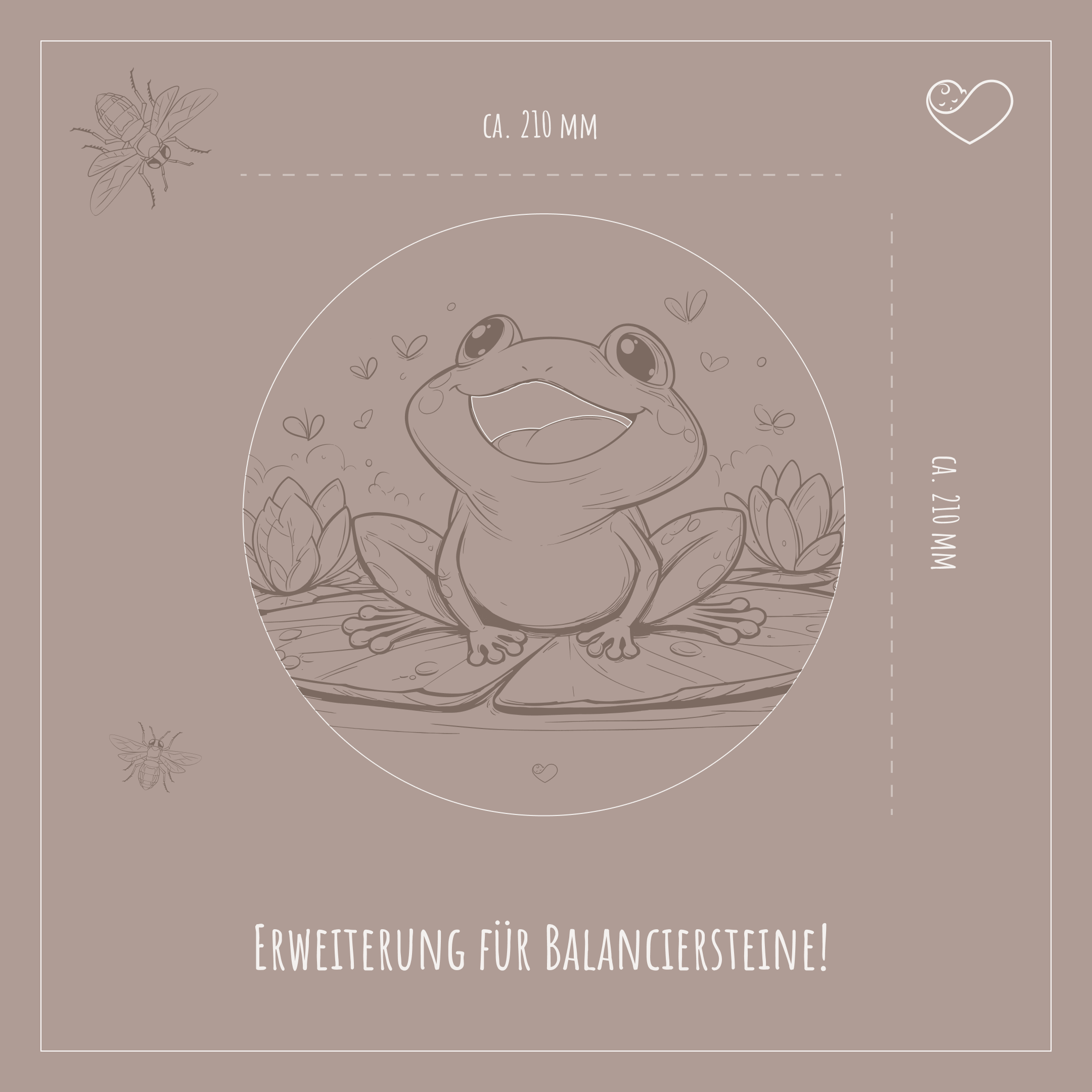 Stapelstein AktivitÀtsplatte "Frosch auf Seerose"