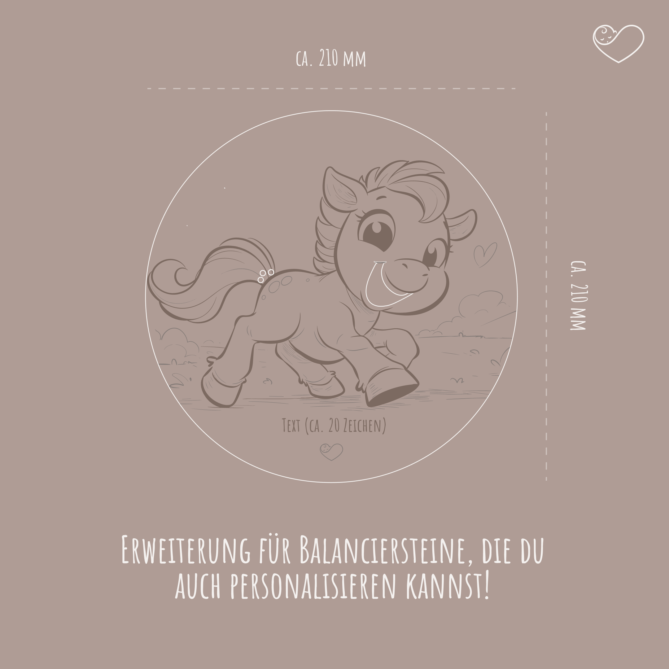 Stapelstein Aktivitätsplatte "Pony"
