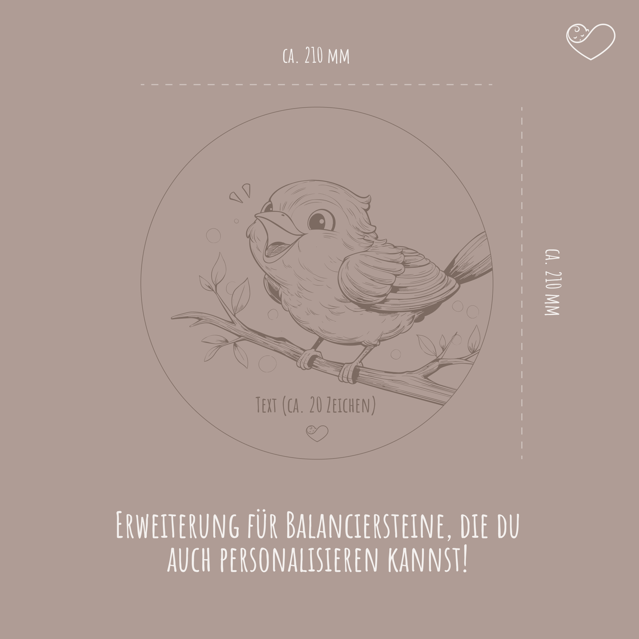 Stapelstein Aktivitätsplatte "Vogelfütterung"