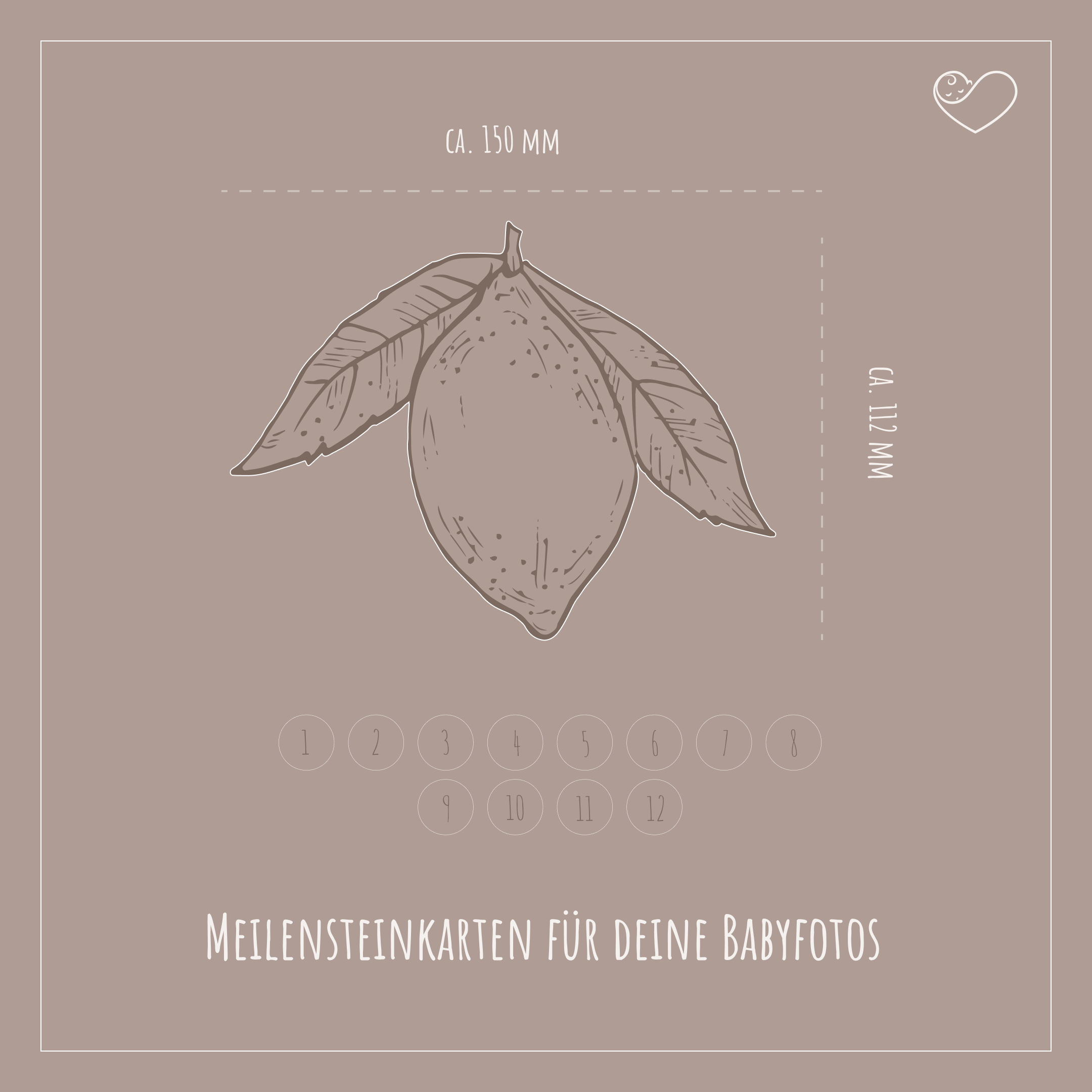 Meilensteinkarten Set "Zitrone"