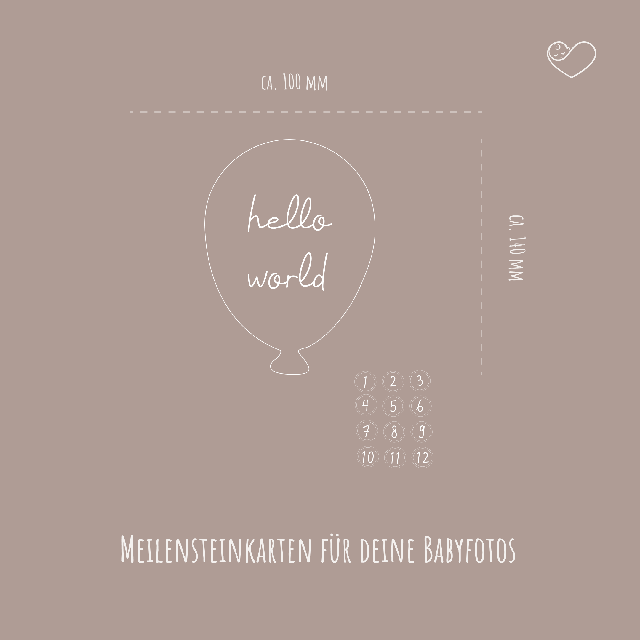 Meilensteinkarten Set "Ballon"