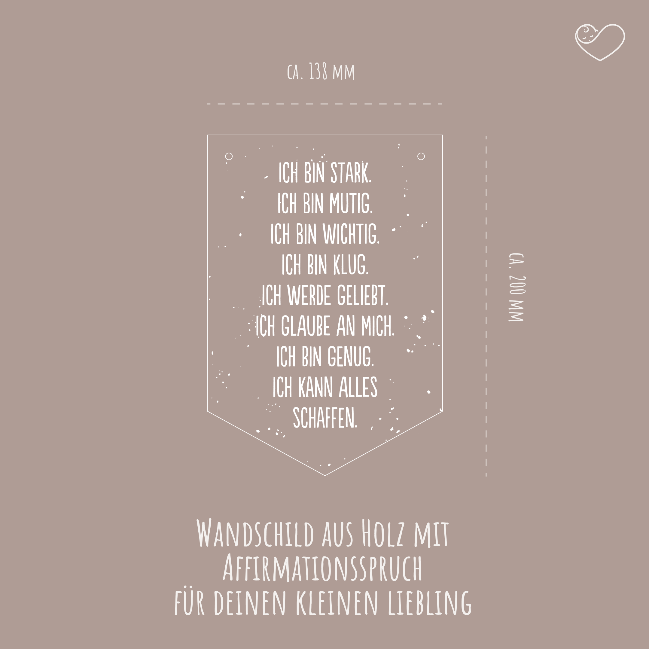 Wandschild "Affirmationen"