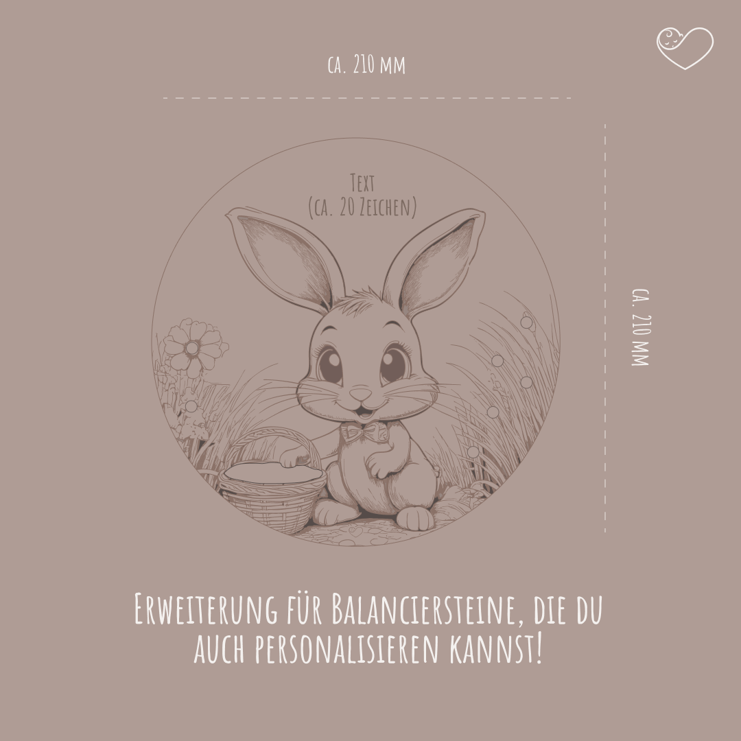 Stapelstein Aktivitätsplatte "Osterhase"