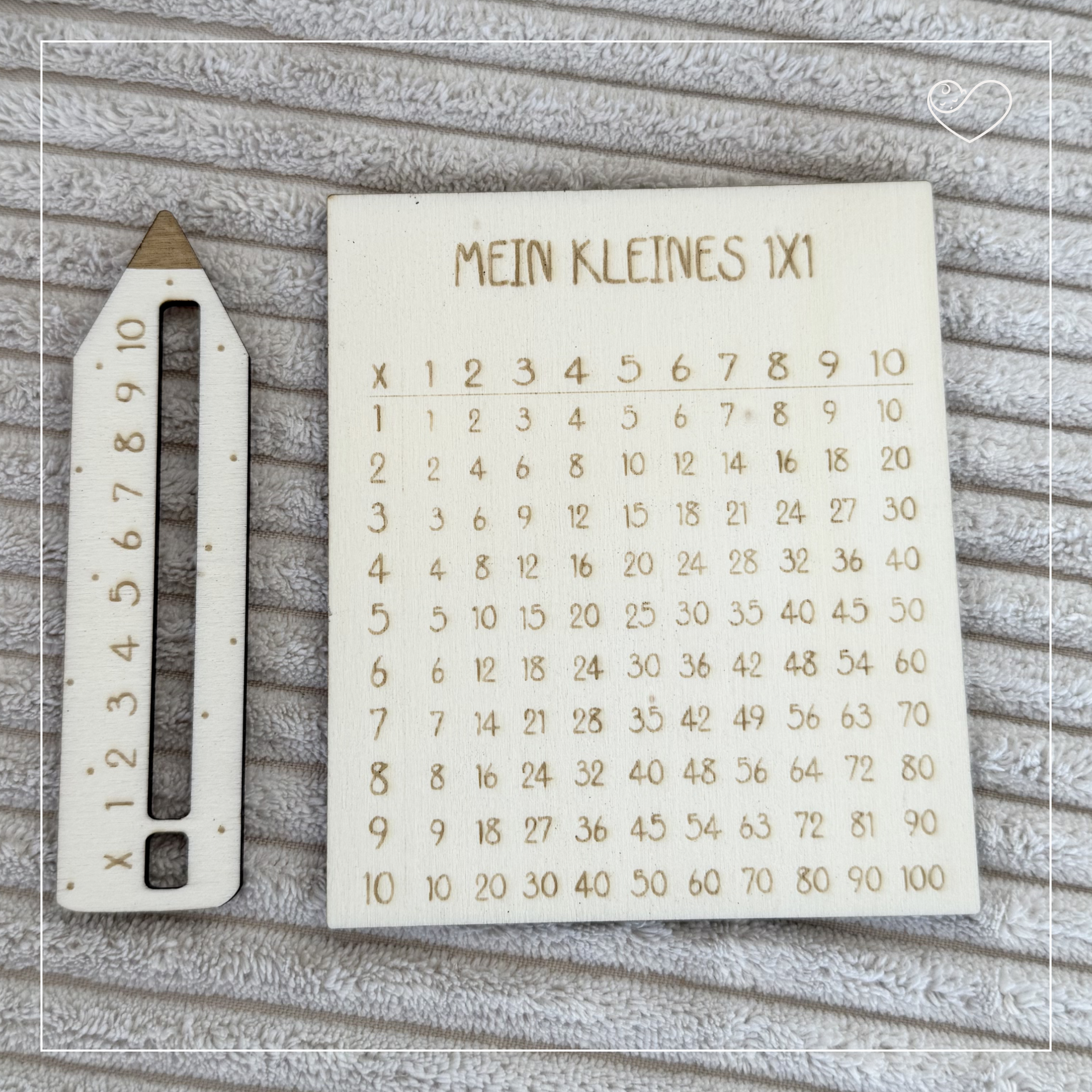 Multiplikationstabelle "Das kleine 1x1"