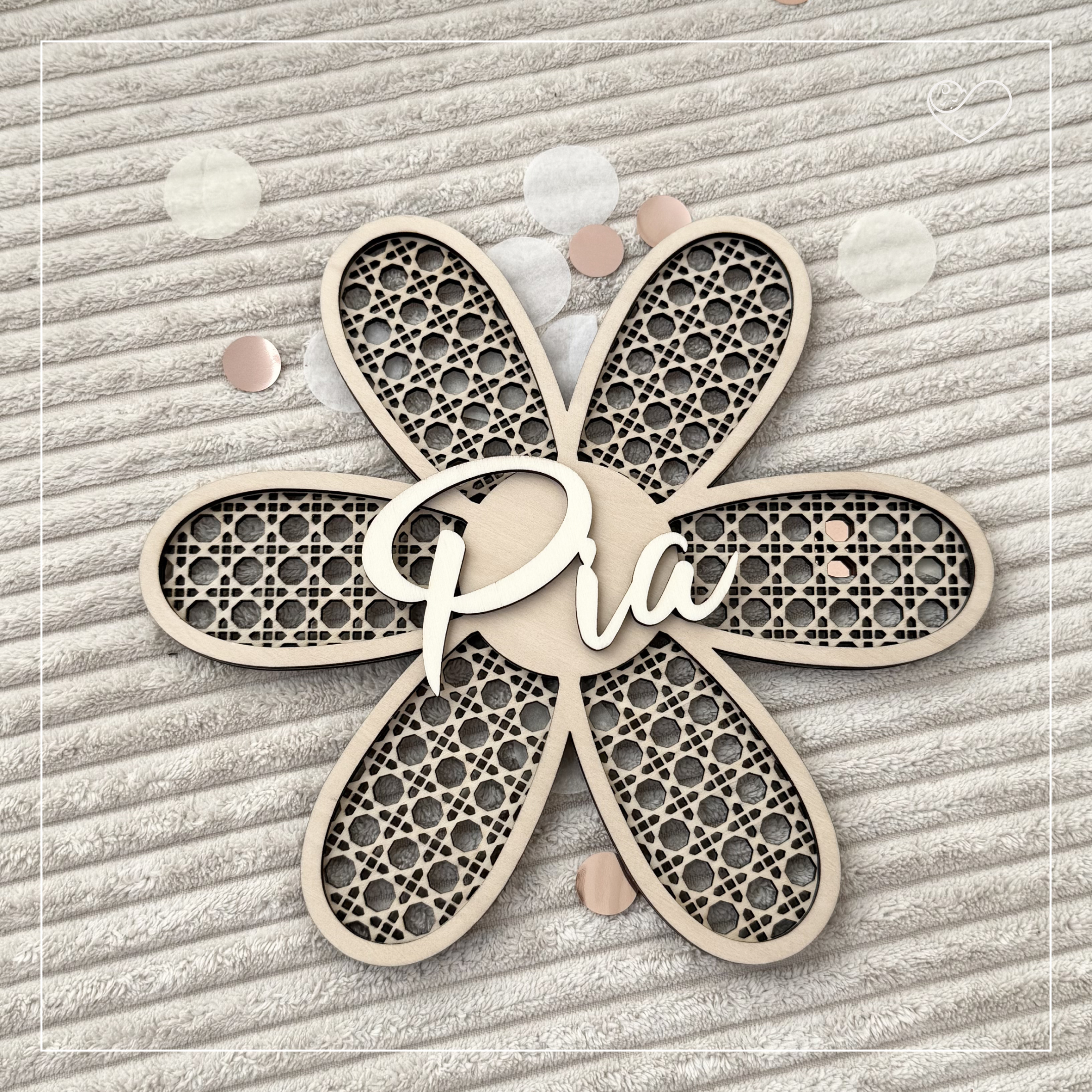 Türschild "Rattan Daisy" Personalisiert