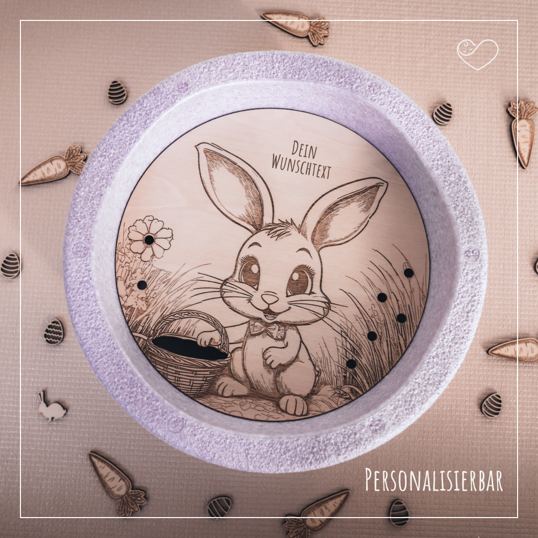 Stapelstein Aktivitätsplatte "Osterhase"