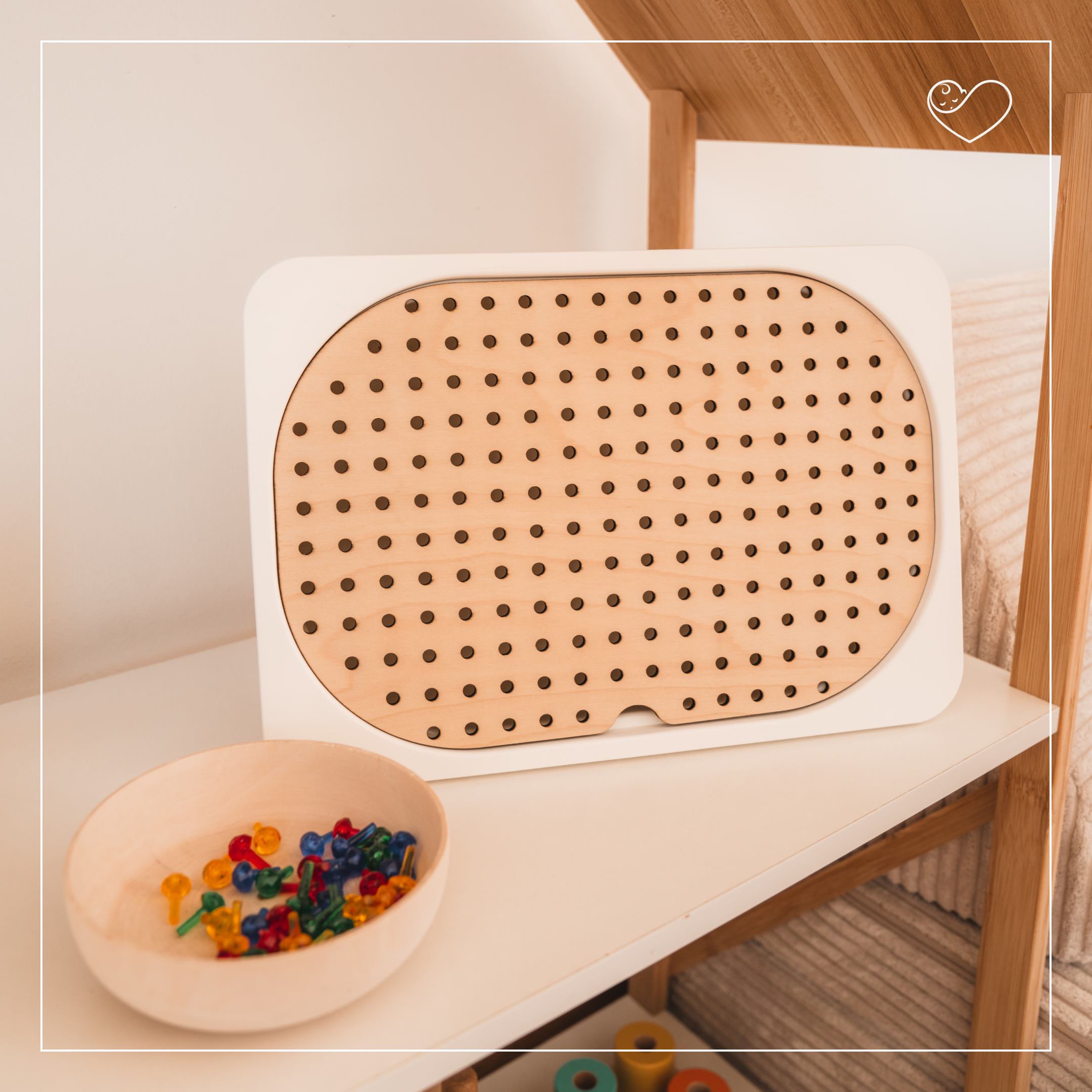 Aktivitätsplatte Trofast "Steckplatte für Mosaikstecker"