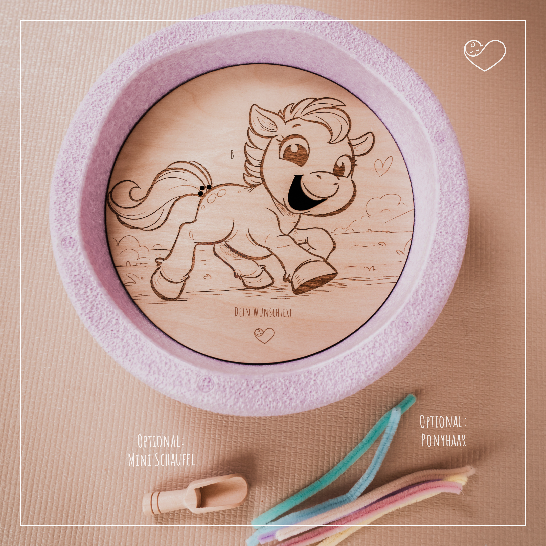 Stapelstein Aktivitätsplatte "Pony"