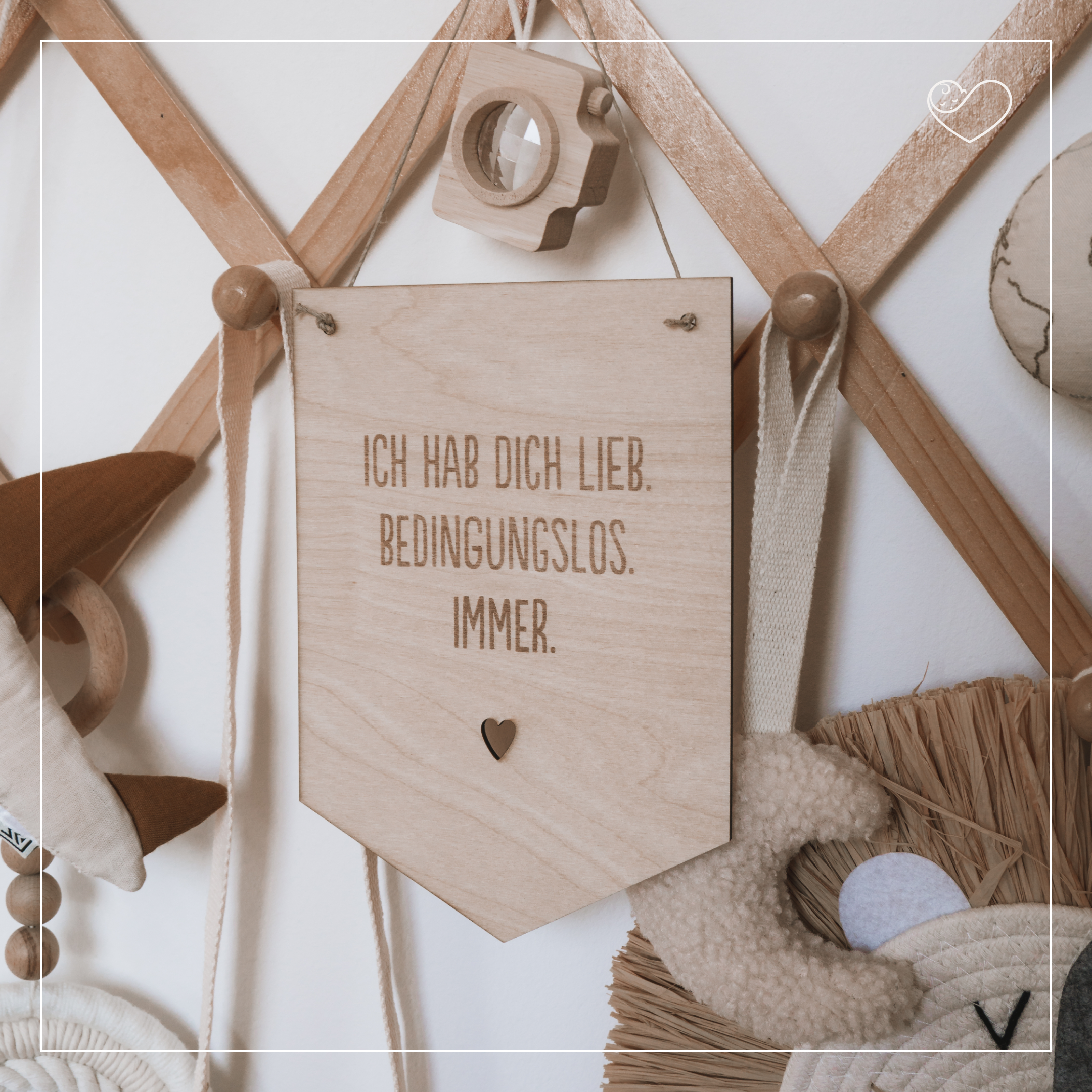 Wandschild "Ich hab dich lieb. Bedingungslos. Immer."