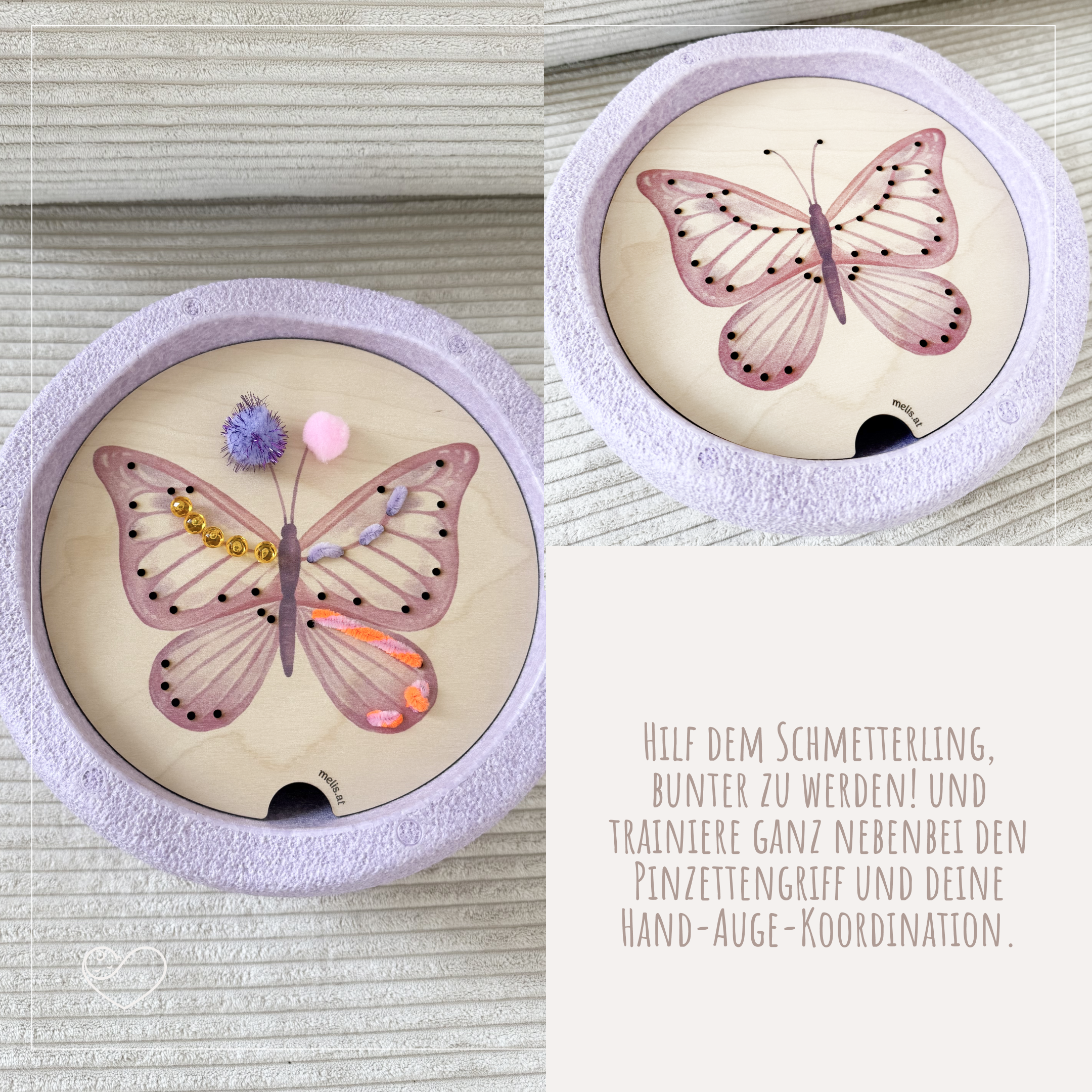Stapelstein Aktivitätsplatte "Schmetterling"
