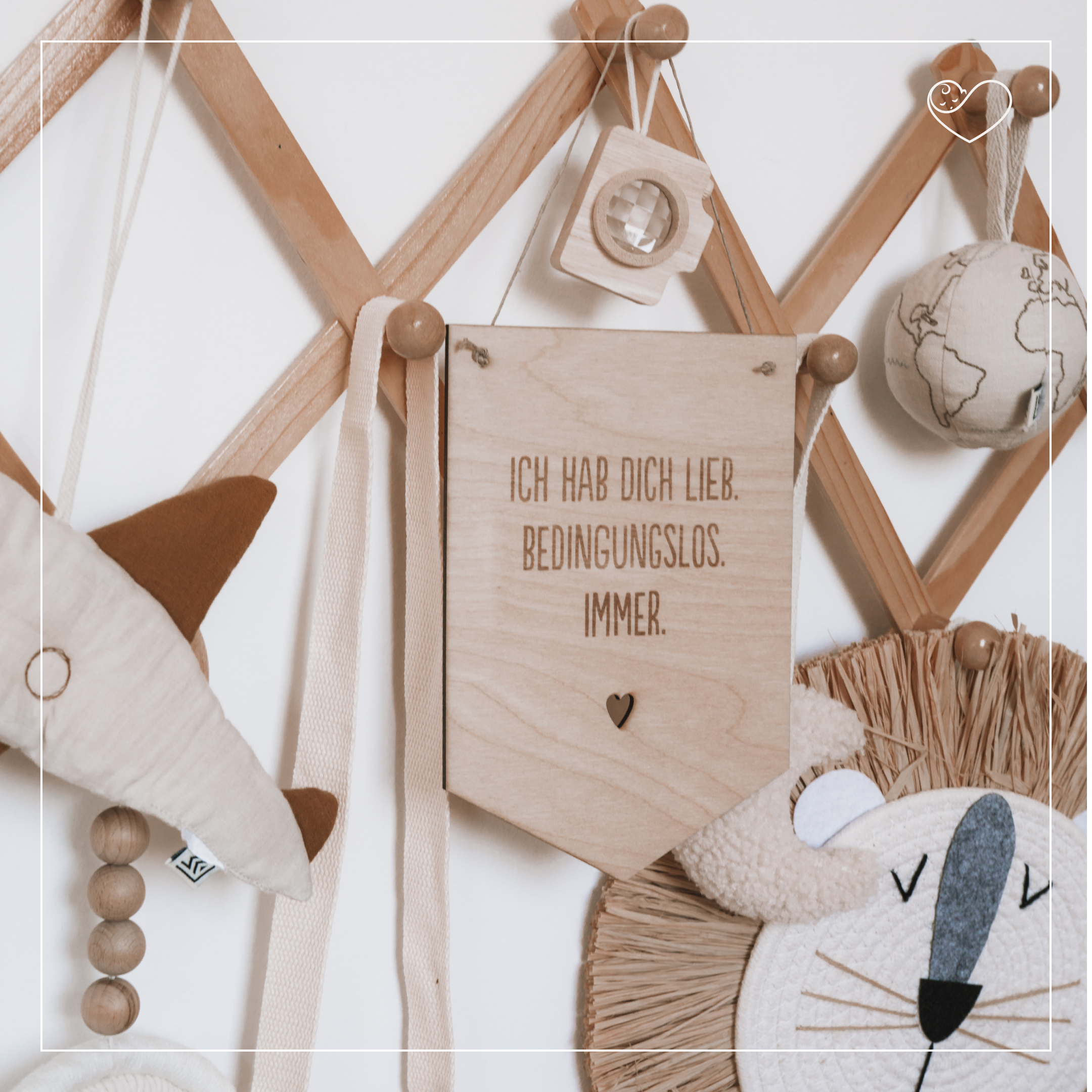 Wandschild "Ich hab dich lieb. Bedingungslos. Immer."