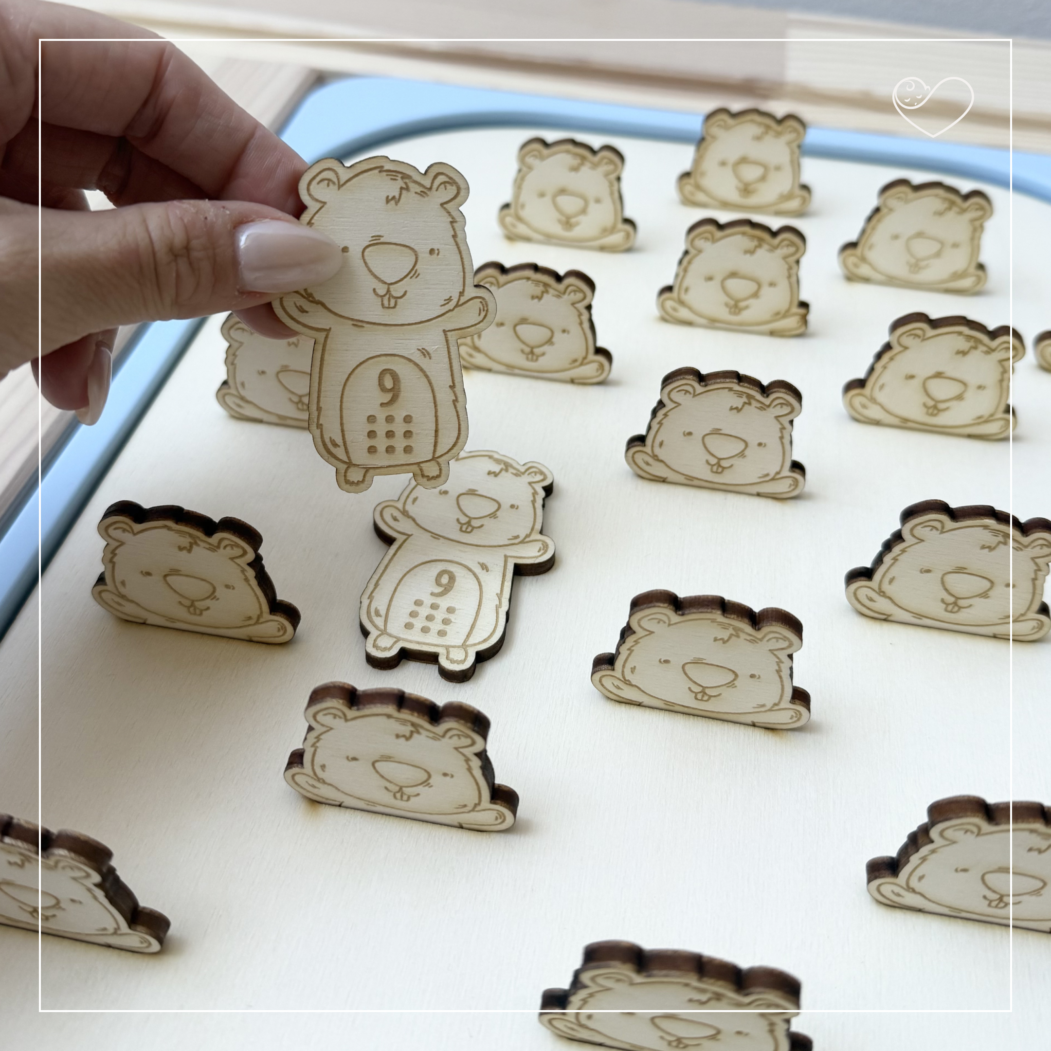 Aktivitätsplatte Trofast "Murmeltier Memory"