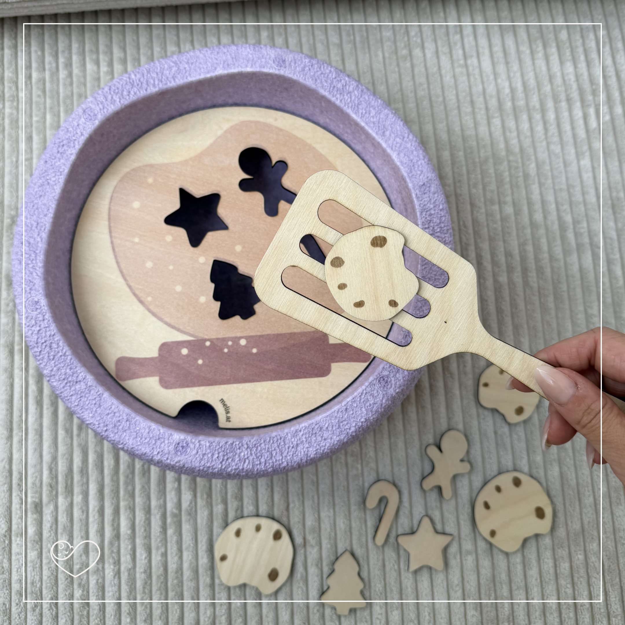 Stapelstein Aktivitätsplatte "Kekse backen"