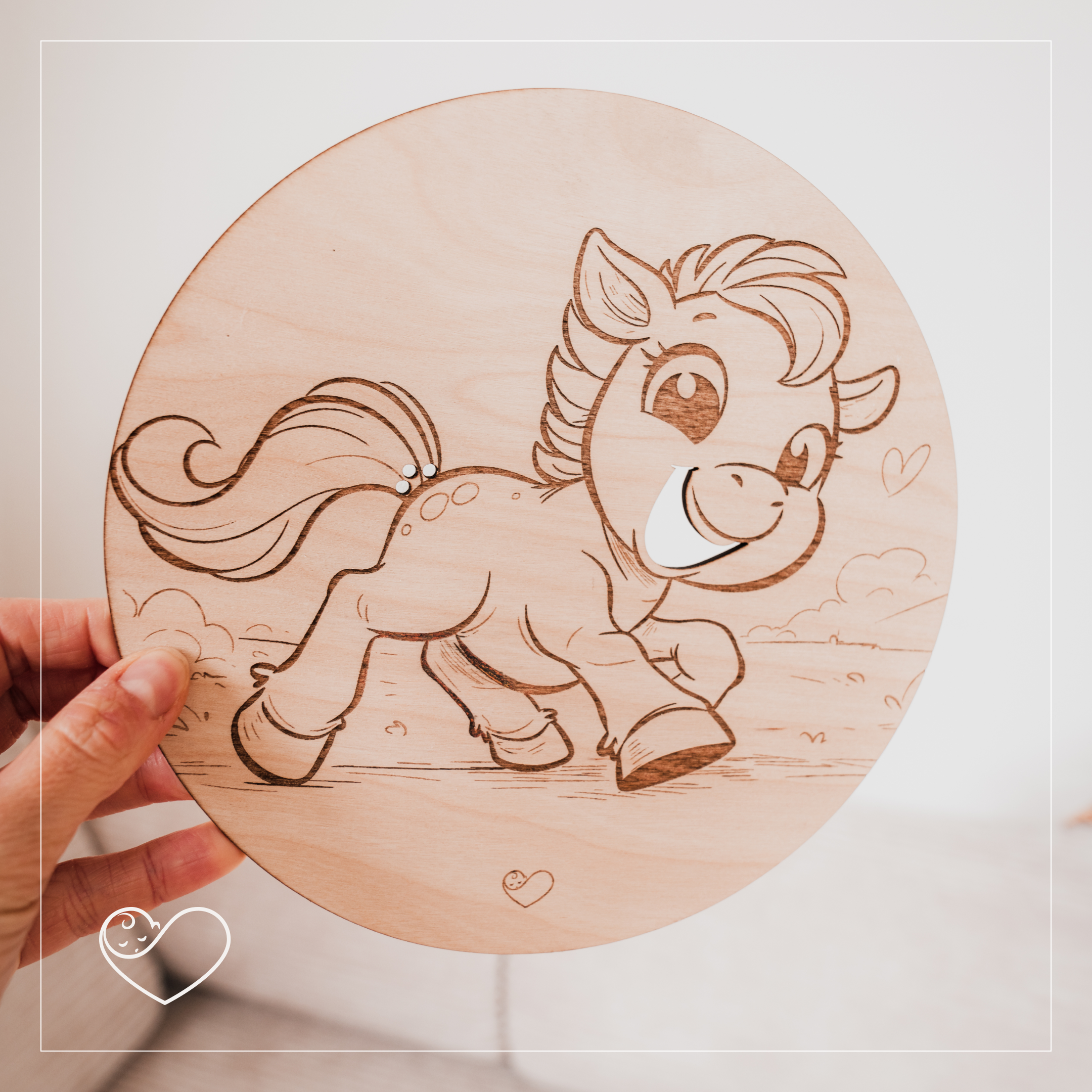 Stapelstein Aktivitätsplatte "Pony"