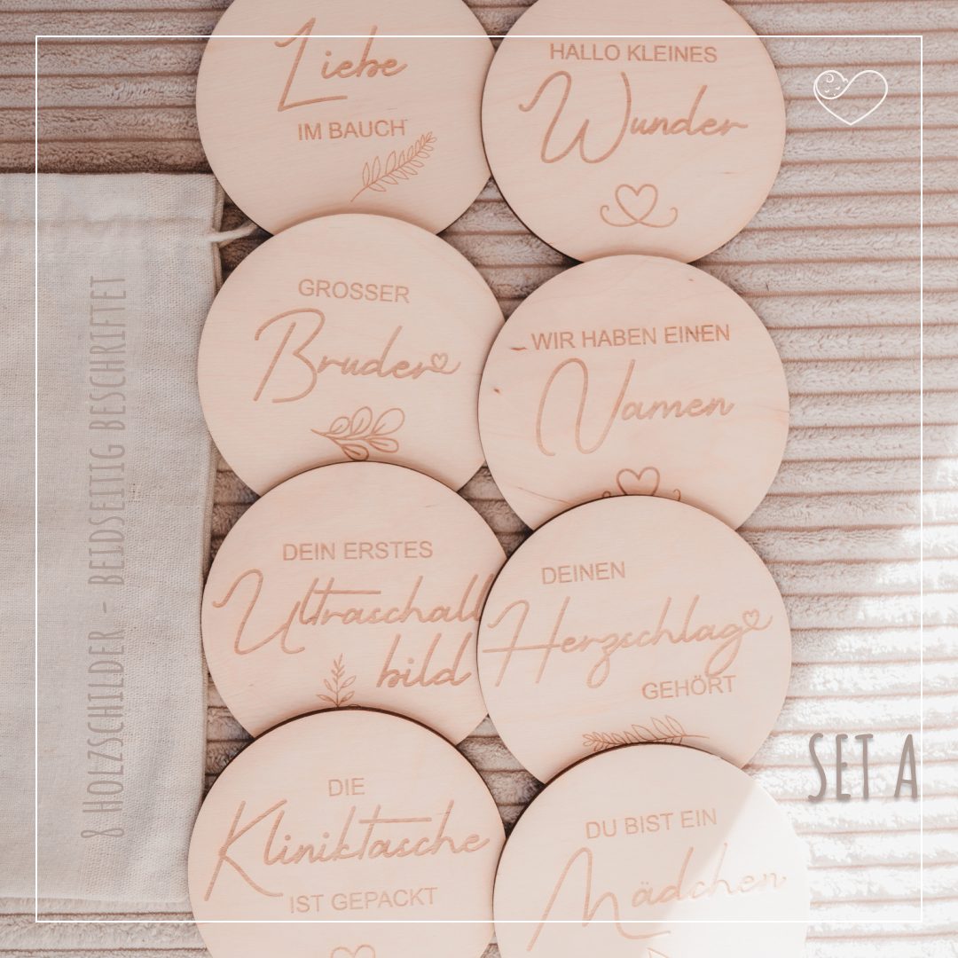 Meilensteinkarten Set "Schwangerschaft"