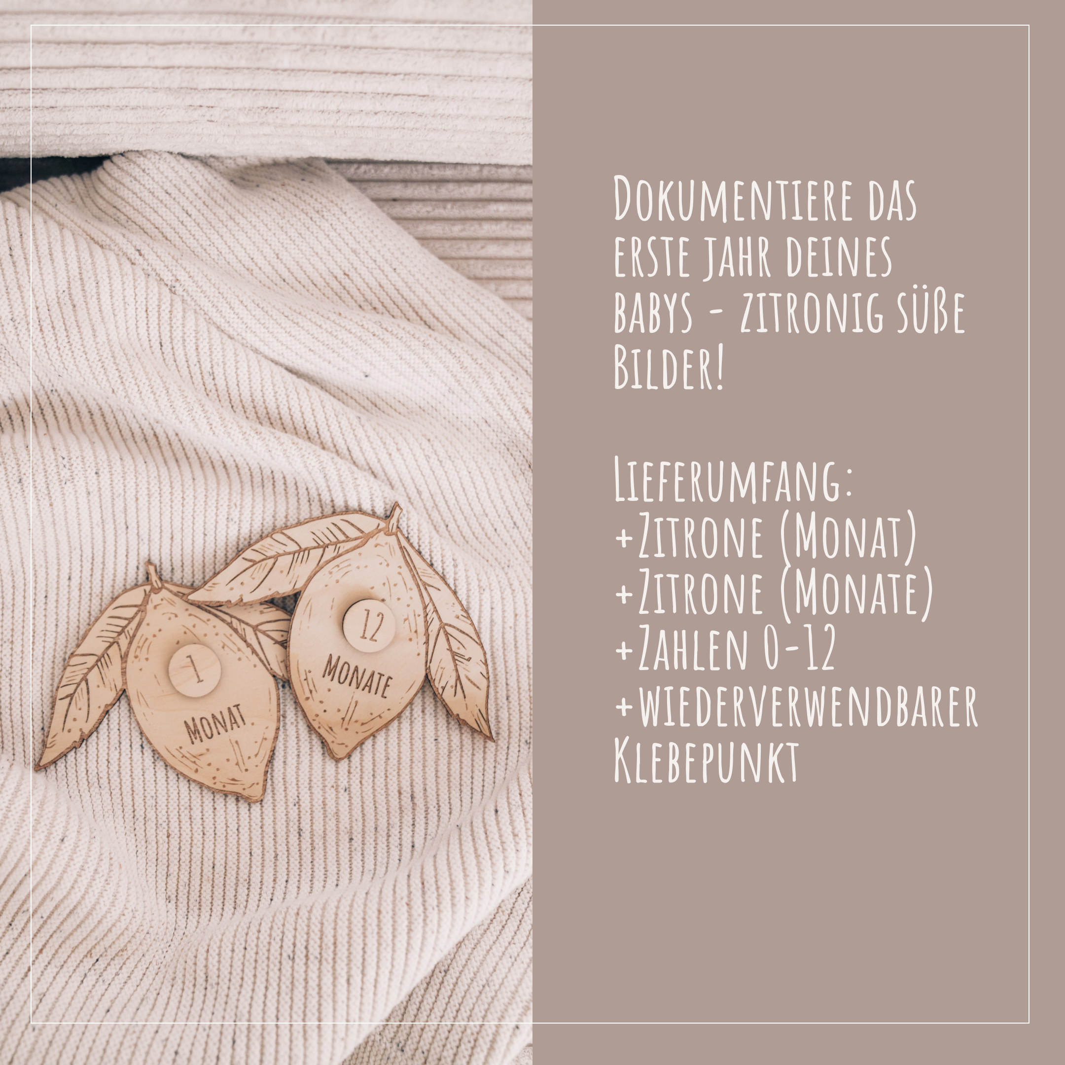 Meilensteinkarten Set "Zitrone"