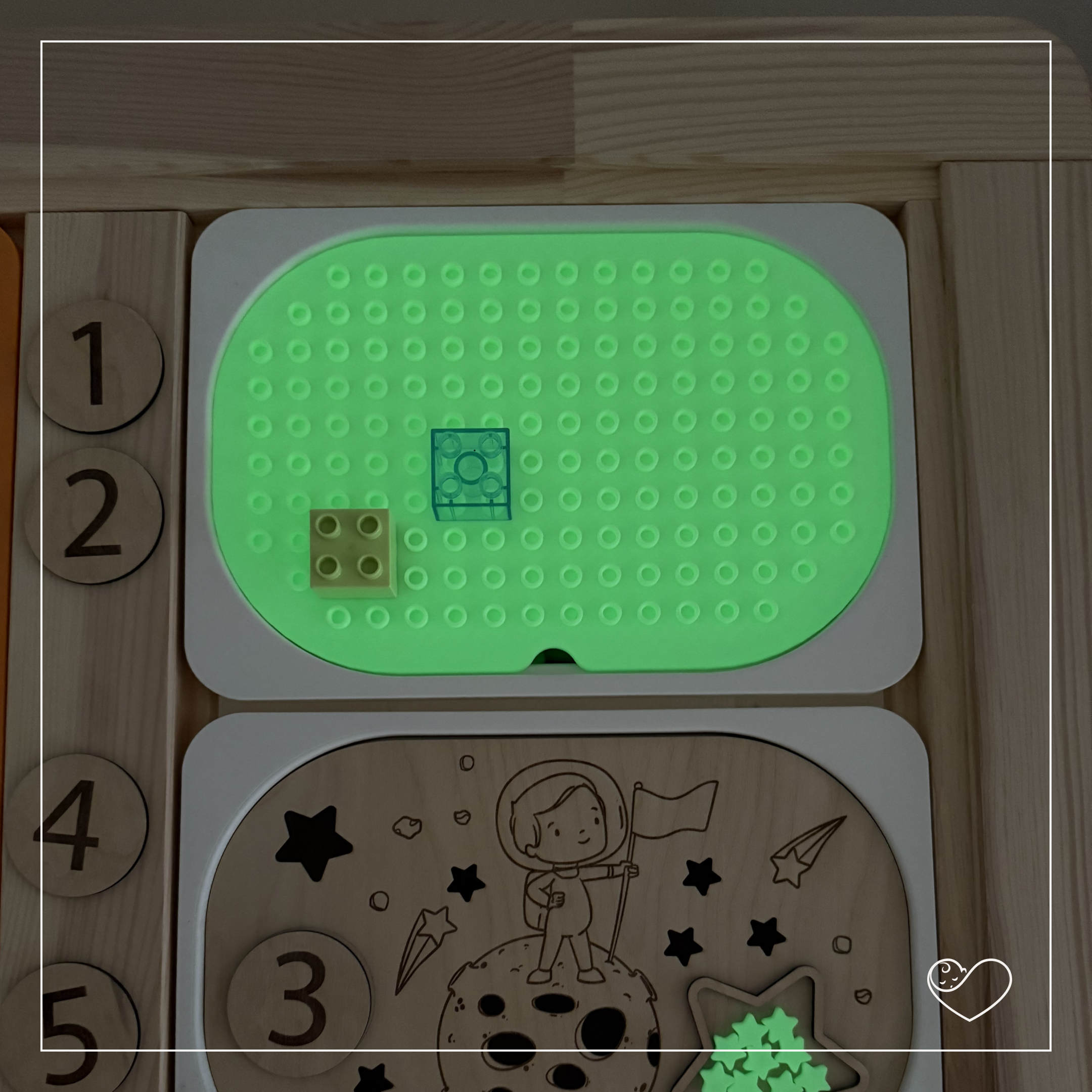 Aktivitätsplatte IKEA Trofast "Baustein"