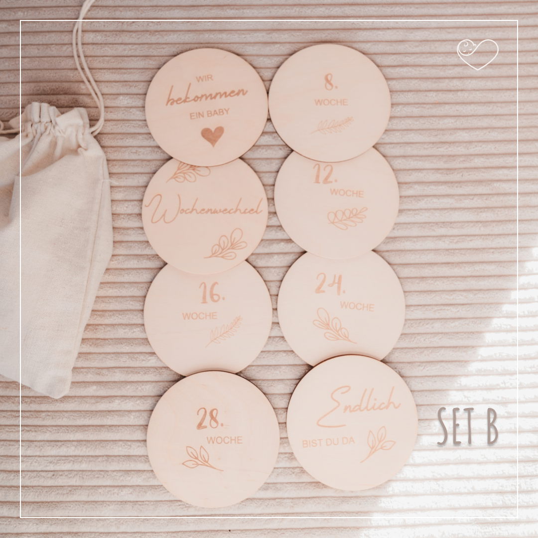 Meilensteinkarten Set "Schwangerschaft"