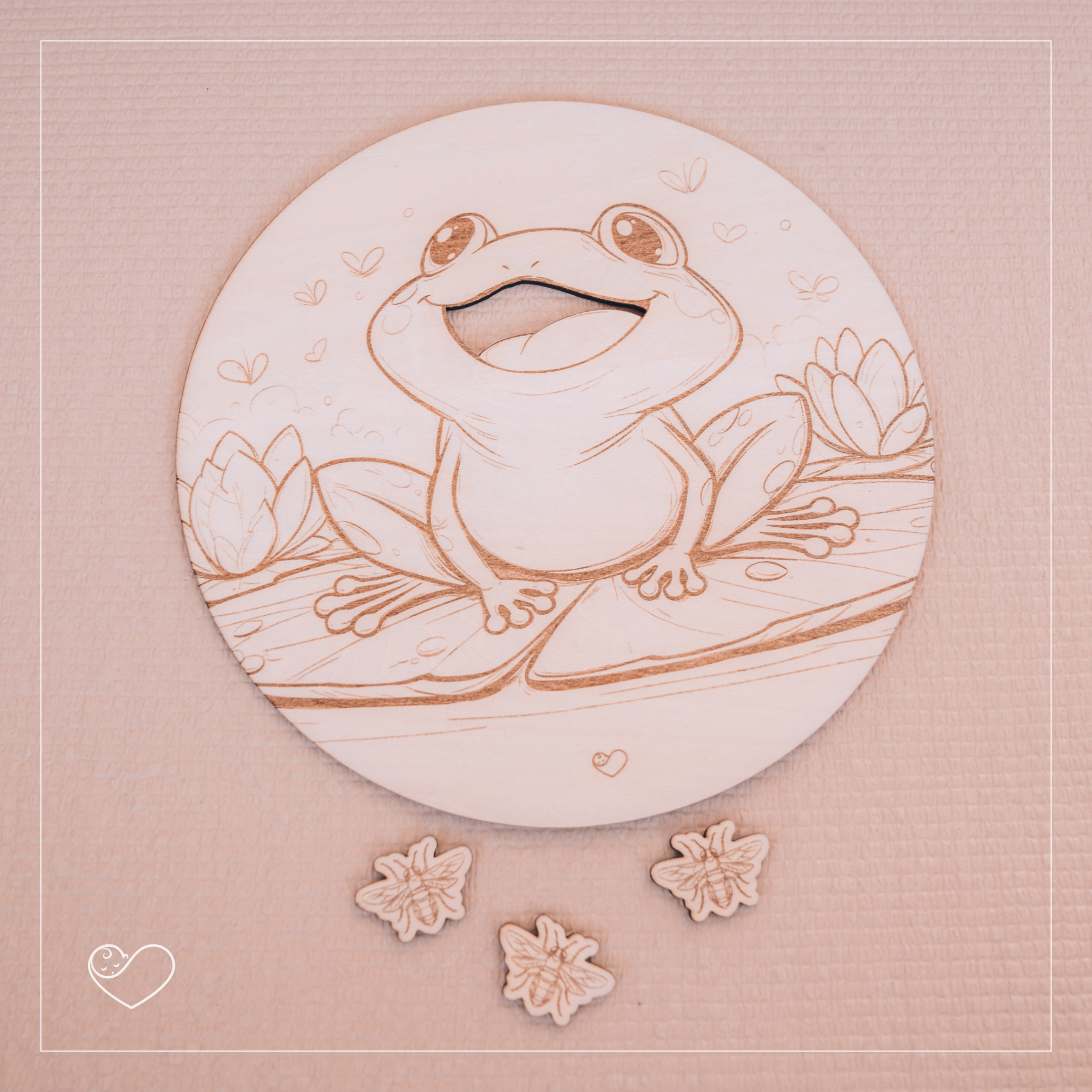 Stapelstein AktivitÀtsplatte "Frosch auf Seerose"