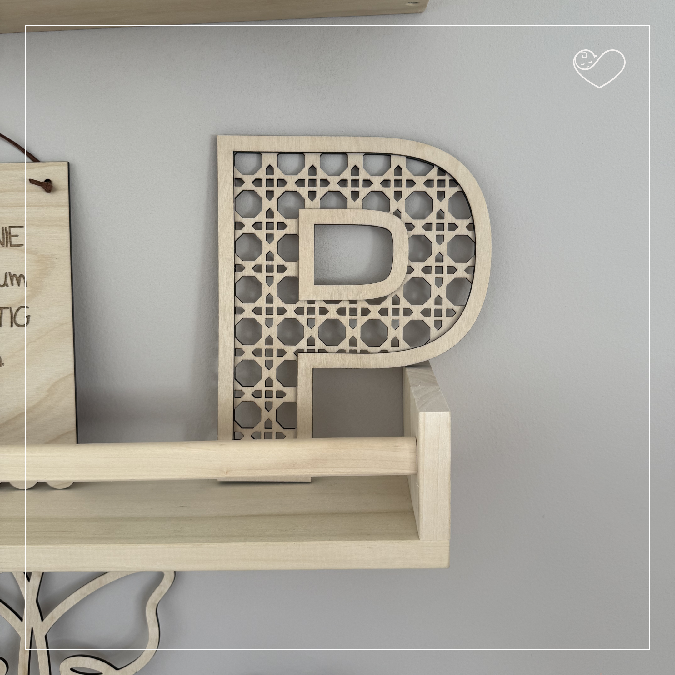 Türschild "Rattan Buchstabe" Personalisiert, A-Z