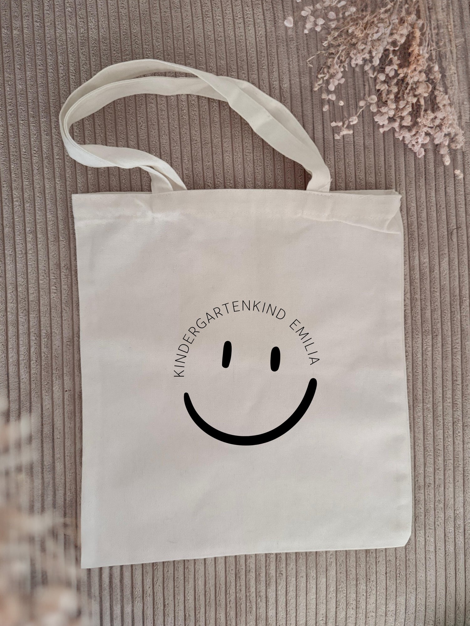 Tasche Personalisiert Smiley &quot;Schulkind/Kindergartenkind&quot;