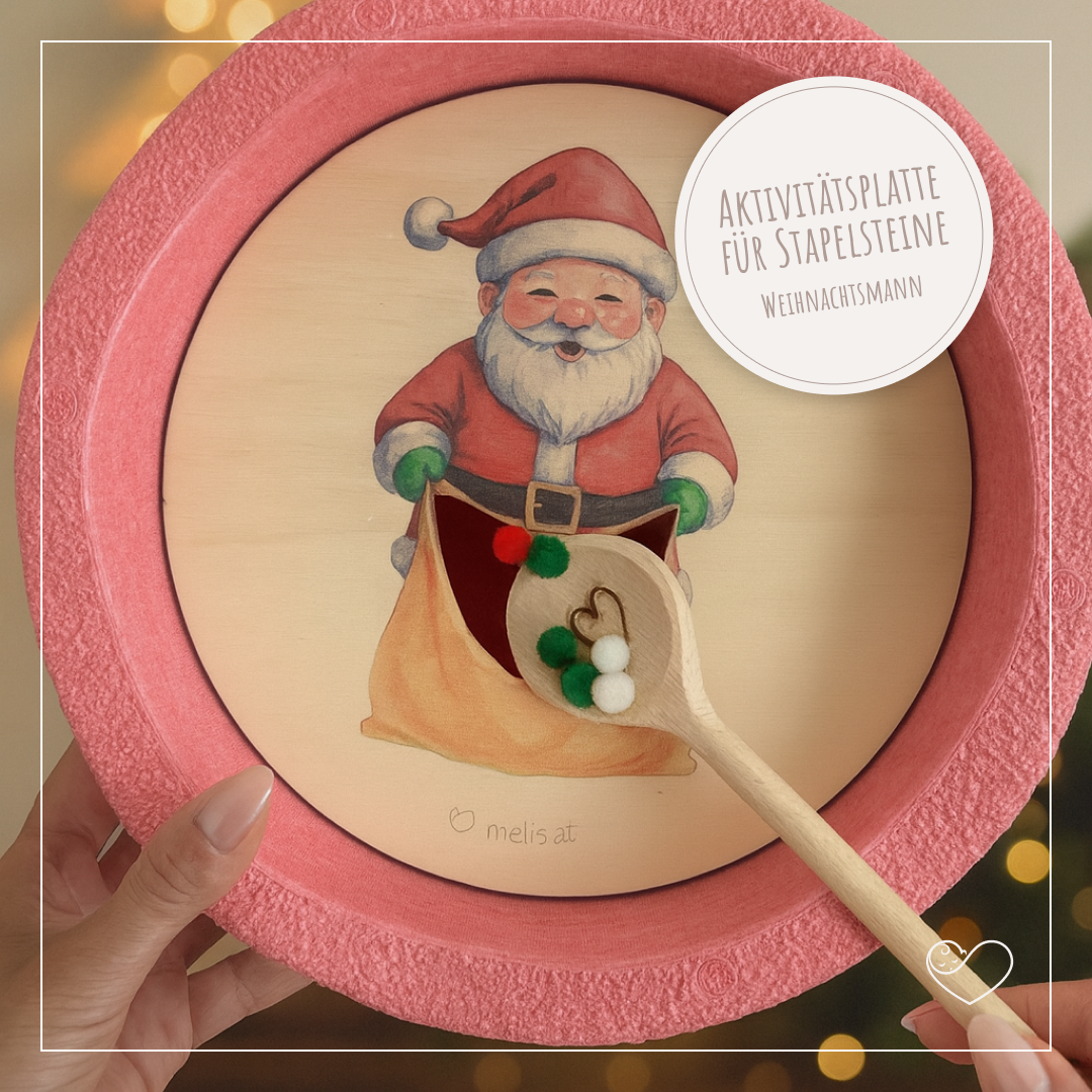 Stapelstein Aktivitätsplatte &quot;Weihnachtsmann&quot;
