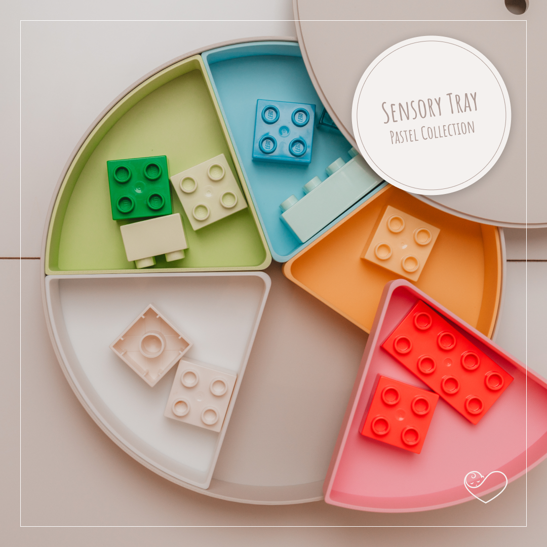 Sensory Play Tray - Farben sortieren (Pastell)
