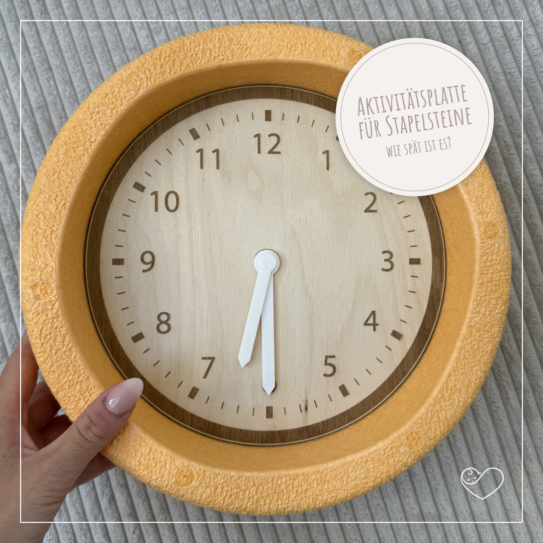 Stapelstein Aktivitätsplatte &quot;Uhr&quot;