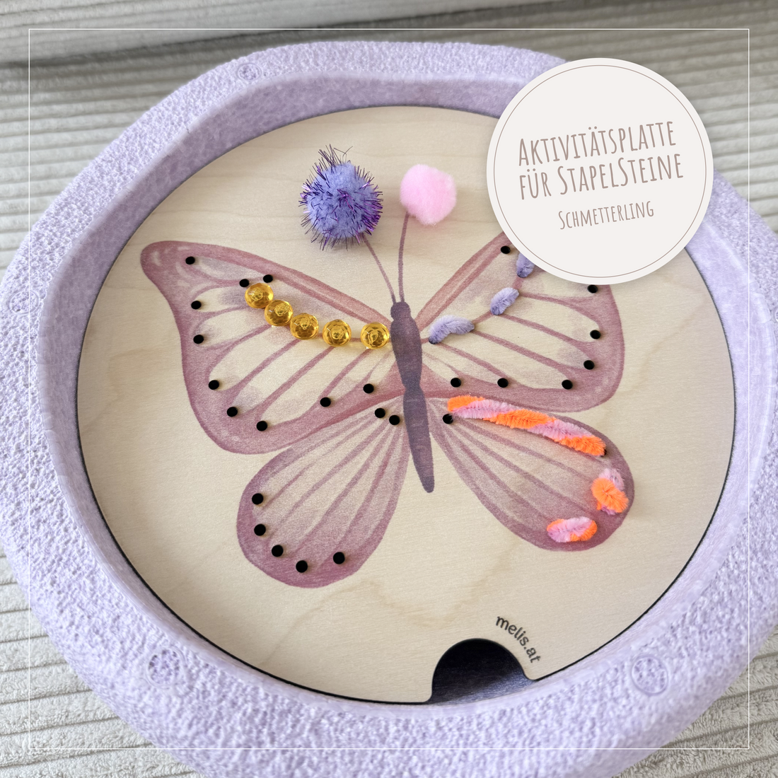 Stapelstein Aktivitätsplatte &quot;Schmetterling&quot;