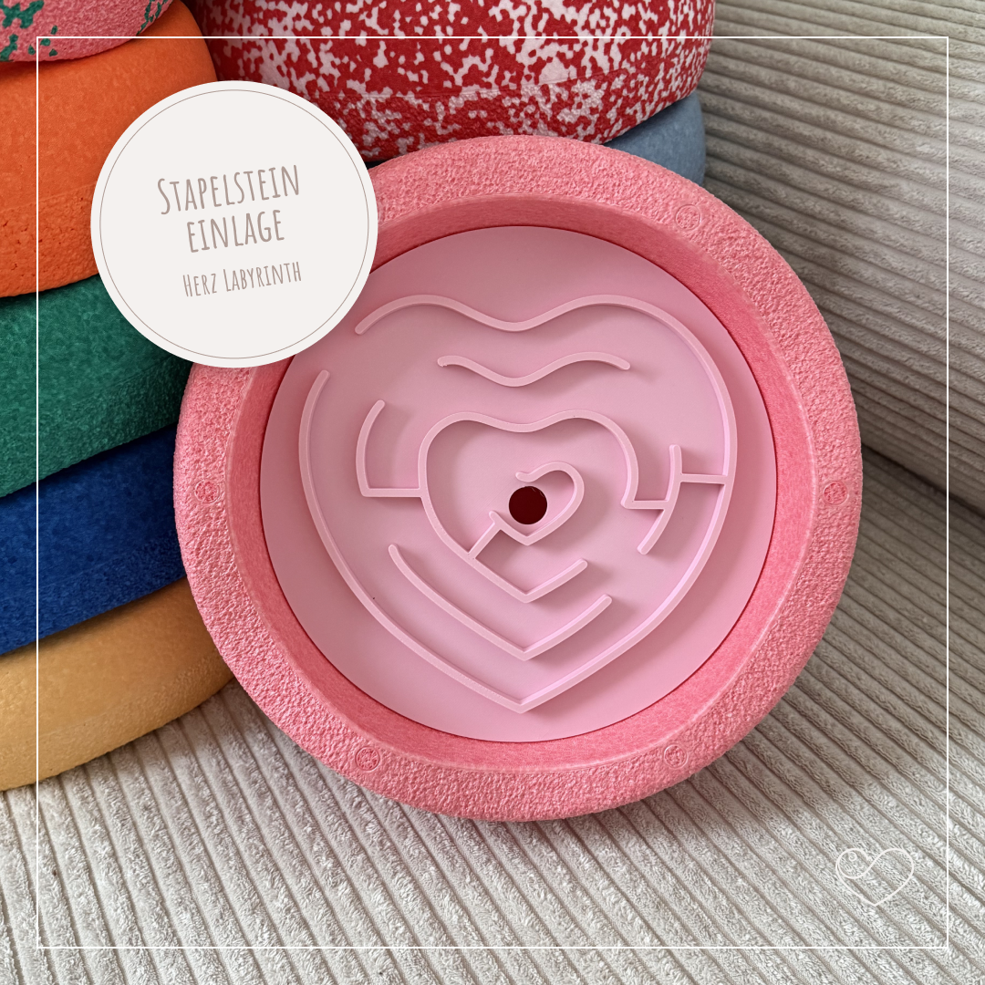 Stapelstein Aktivitätsplatte "Herz Labyrinth"