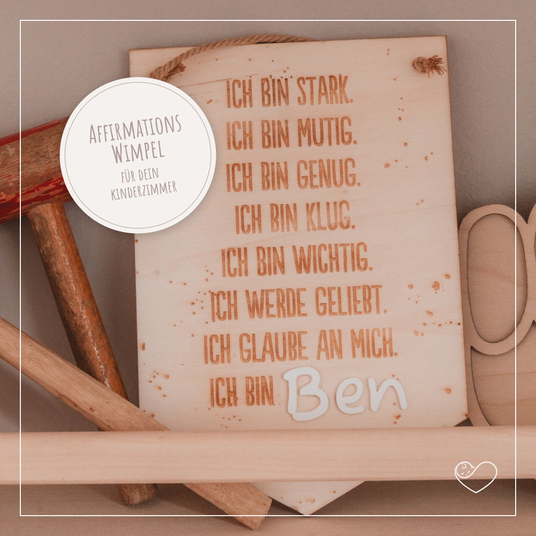 Wandschild &quot;Affirmationen&quot; Personalisiert