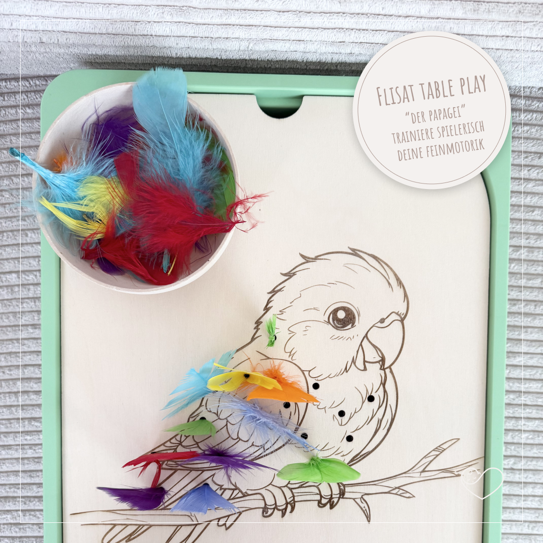 Aktivitätsplatte Trofast "Papagei"