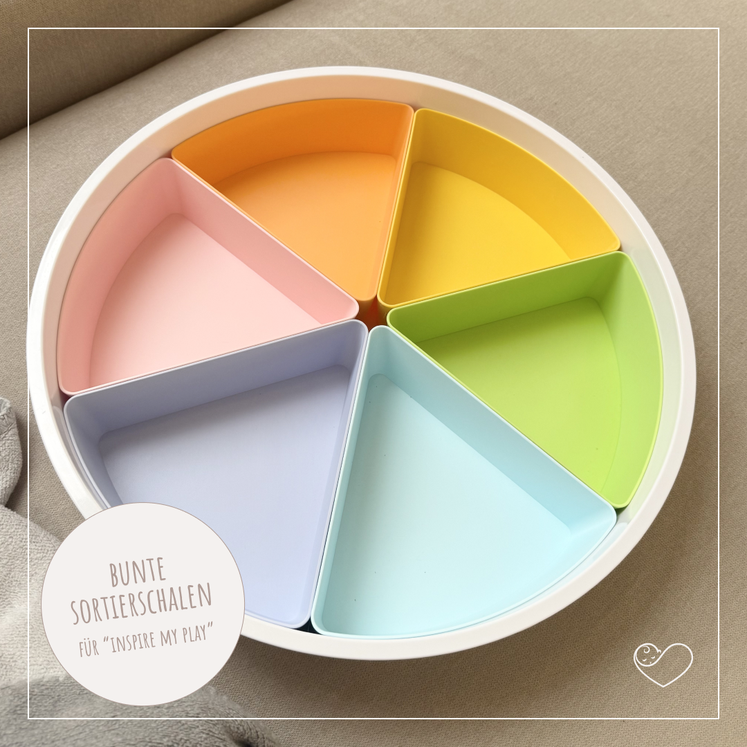 Sensory Tray Sortiereinlage "Bunte Schalen"