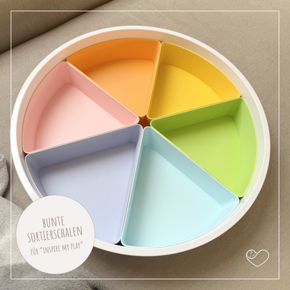 Sensory Tray Sortiereinlage "Bunte Schalen"