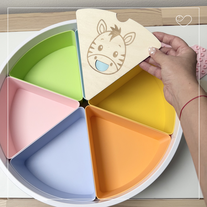 Sensory Tray Sortiereinlage "Bunte Schalen"