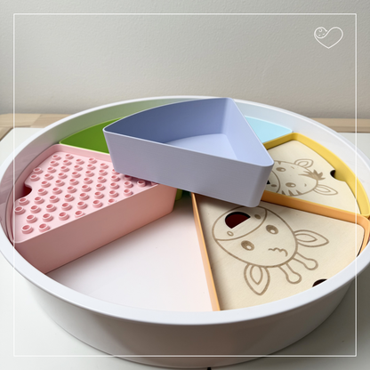 Sensory Tray Sortiereinlage "Bunte Schalen"
