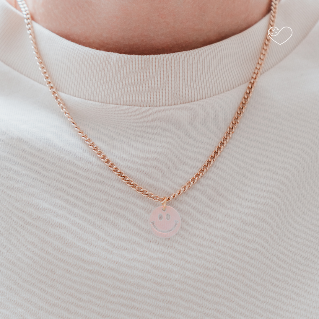 Acryl Anhänger - Smiley &amp; Herz