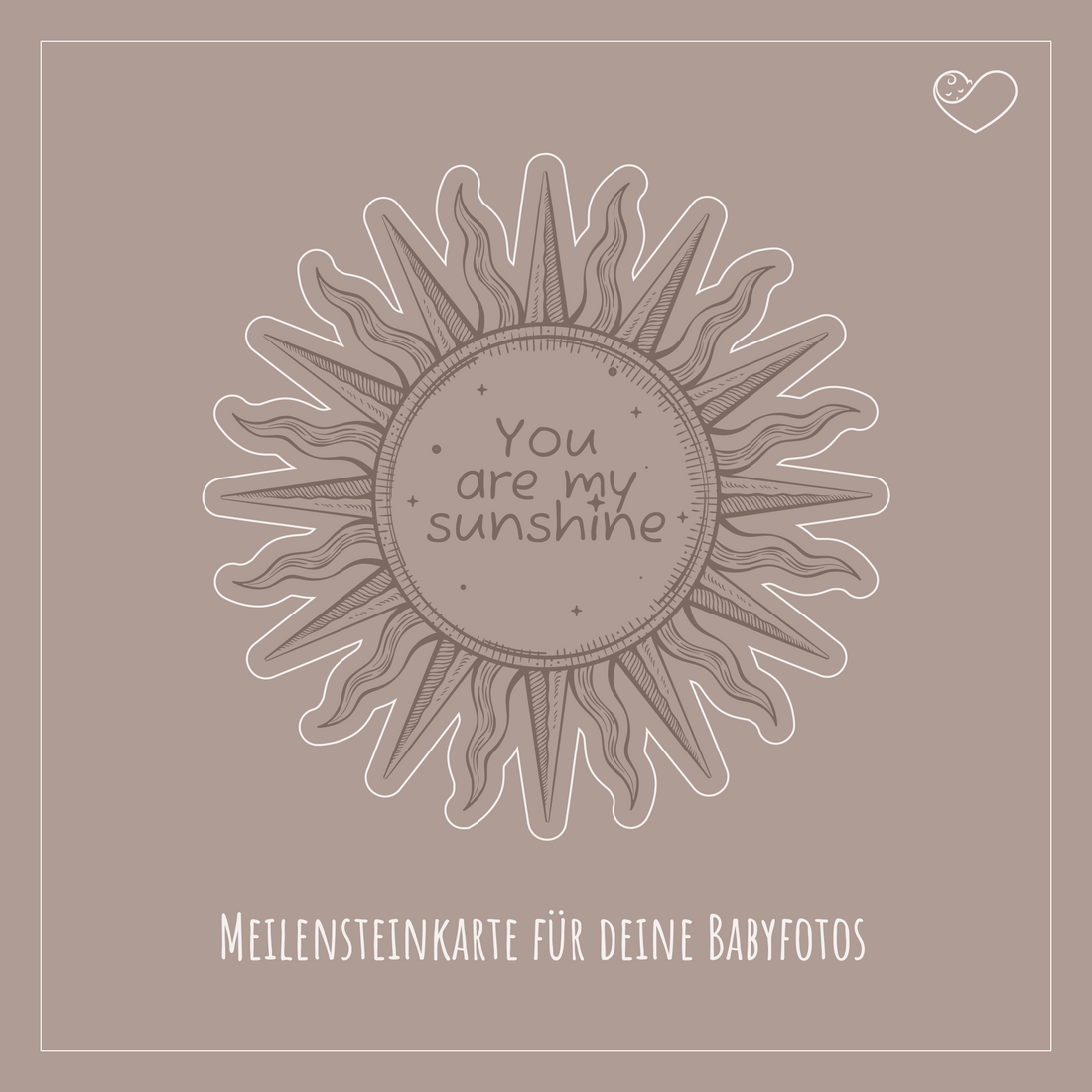 Wilkommensschild zur Geburt Sonne &quot;You&