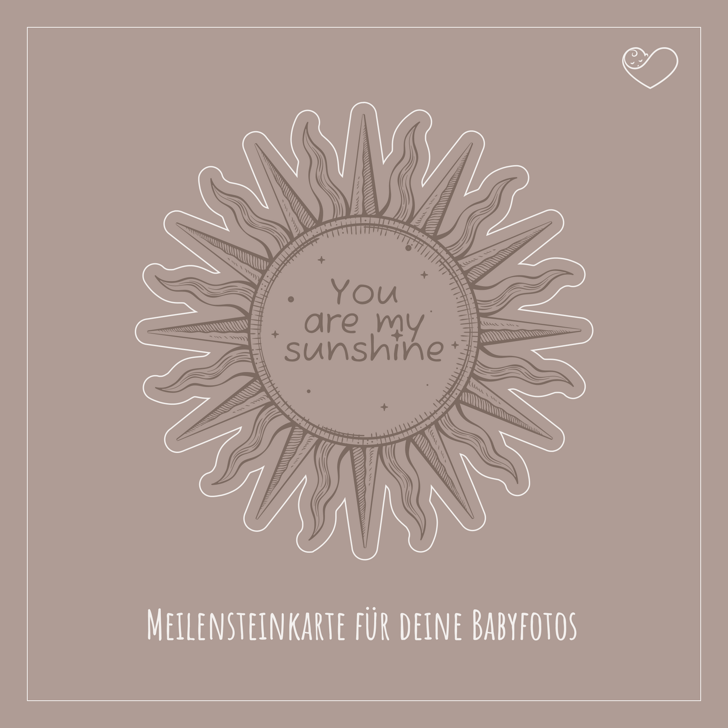 Wilkommensschild zur Geburt Sonne &quot;You&
