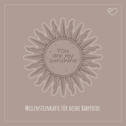 Wilkommensschild zur Geburt Sonne &quot;You&