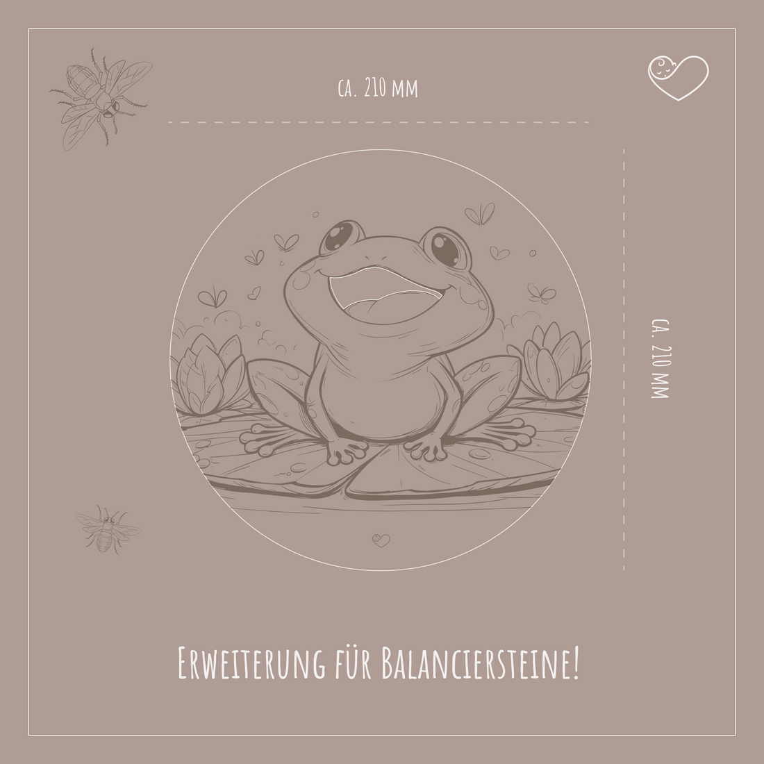 Stapelstein Aktivitätsplatte &quot;Frosch auf Seerose&quot;