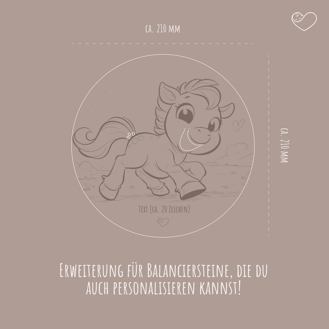 Stapelstein Aktivitätsplatte &quot;Pony&quot;