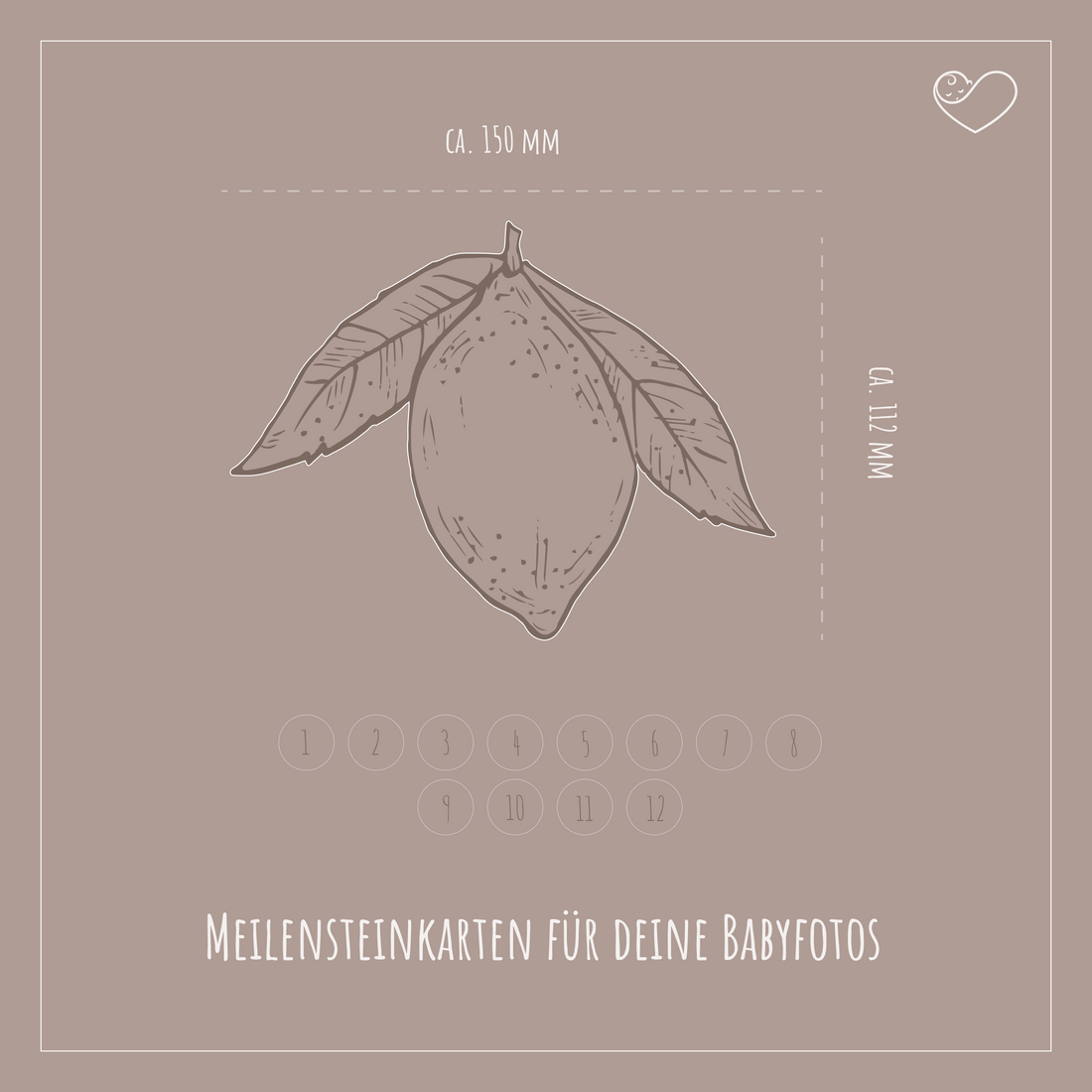 Meilensteinkarten Set &quot;Zitrone&quot;
