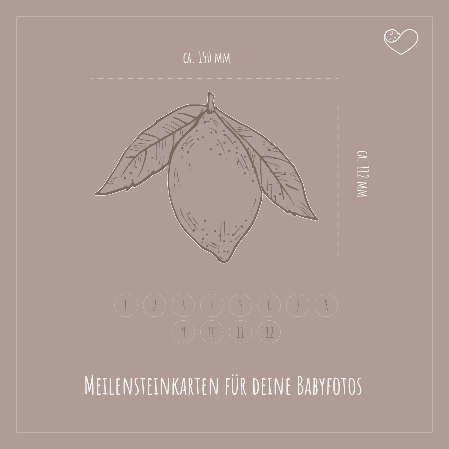 Meilensteinkarten Set &quot;Zitrone&quot;