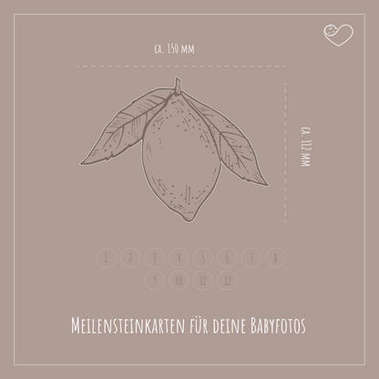 Meilensteinkarten Set &quot;Zitrone&quot;
